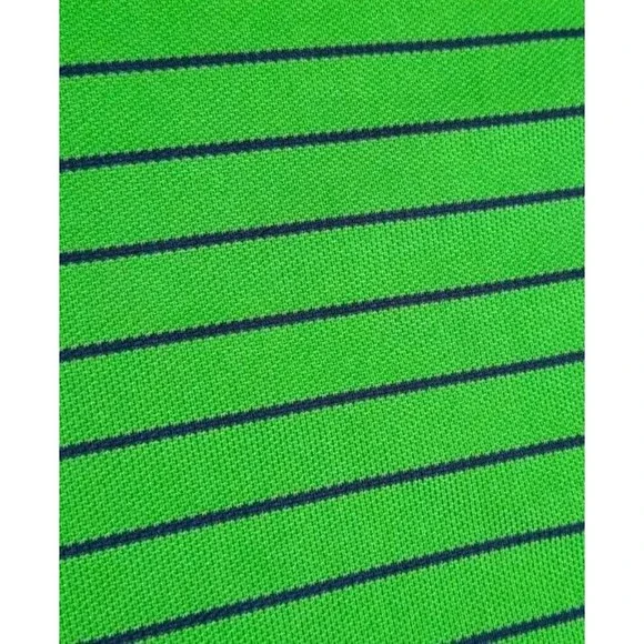 The North Face Mens Medium Green Striped Quarter Zip Short Sleeve Polo Shirt EUC - Picture 6 of 16